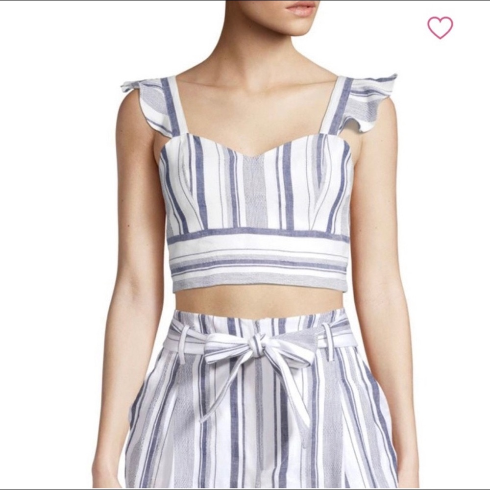 Parker summer striped crop top
